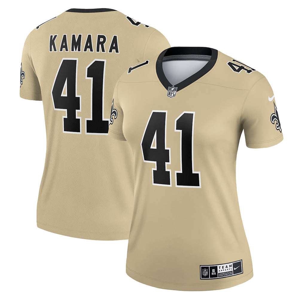 Women's New Orleans Saints Alvin Kamara Inverted Legend Jersey Gold